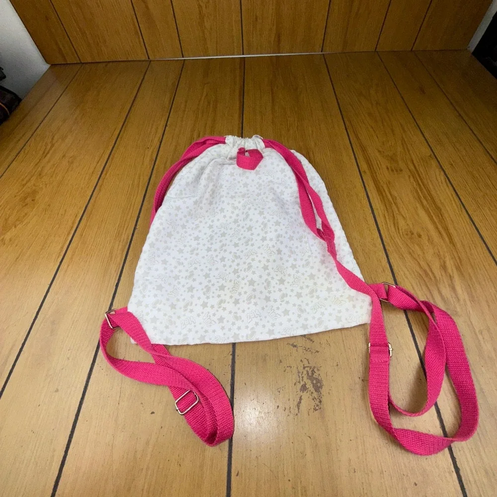 Walt Disney World‎ Mickey Minnie Donald Goofy Pluto Drawstring Bag White Pink